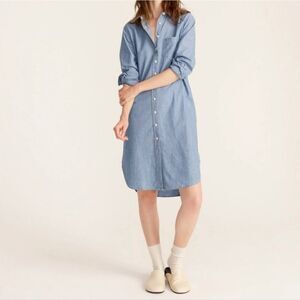 Old Navy Women's Button-Down Long Sleeve Chambray Dress